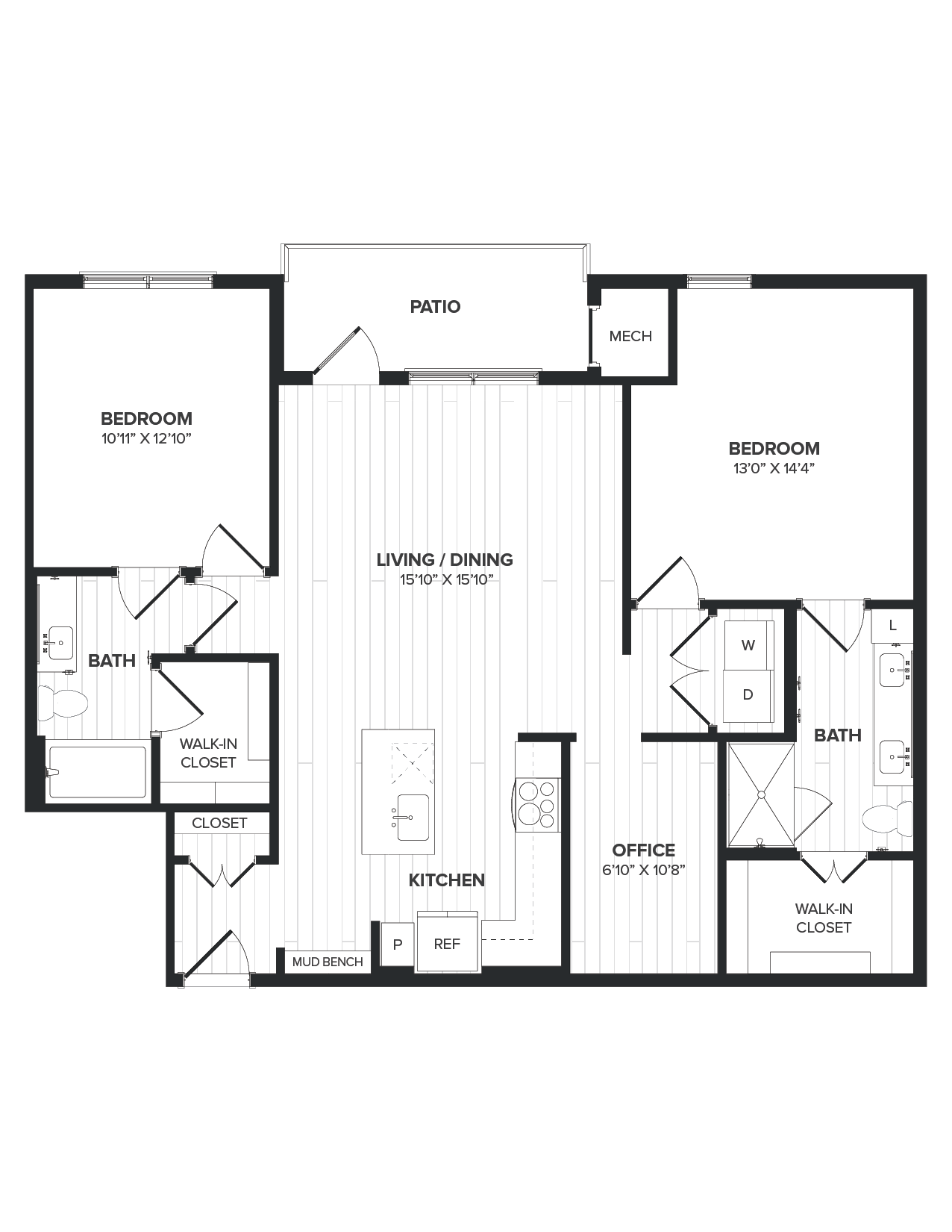 Floor Plan Image of Apartment Apt 03-307